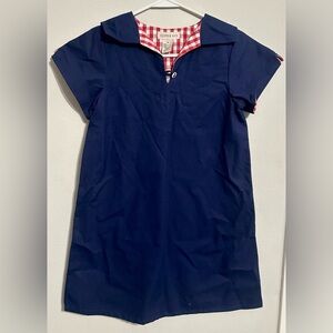 Copper Key Girl Blue Dress with Red Checkered Accent NWT
